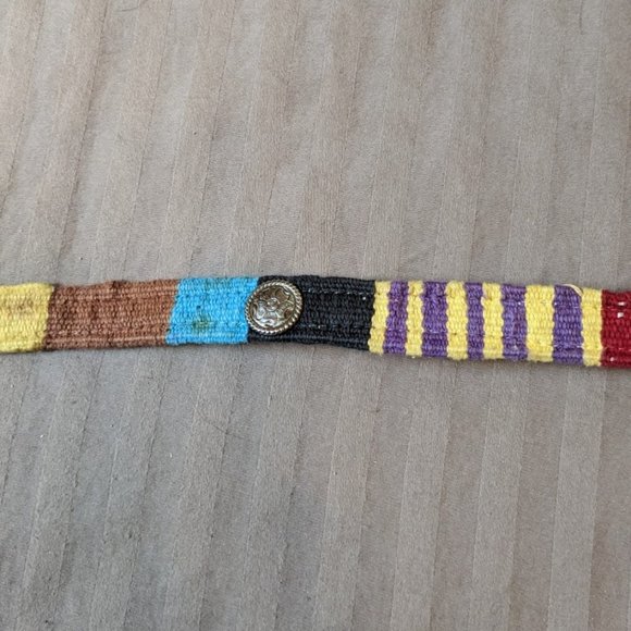 Circle Y of Yoakum Colorful Leather Western Belt Southwestern Design Conchos - Picture 4 of 10